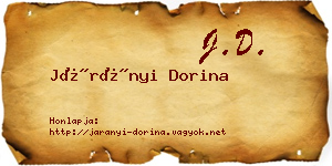 Járányi Dorina névjegykártya
