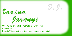 dorina jaranyi business card