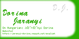 dorina jaranyi business card